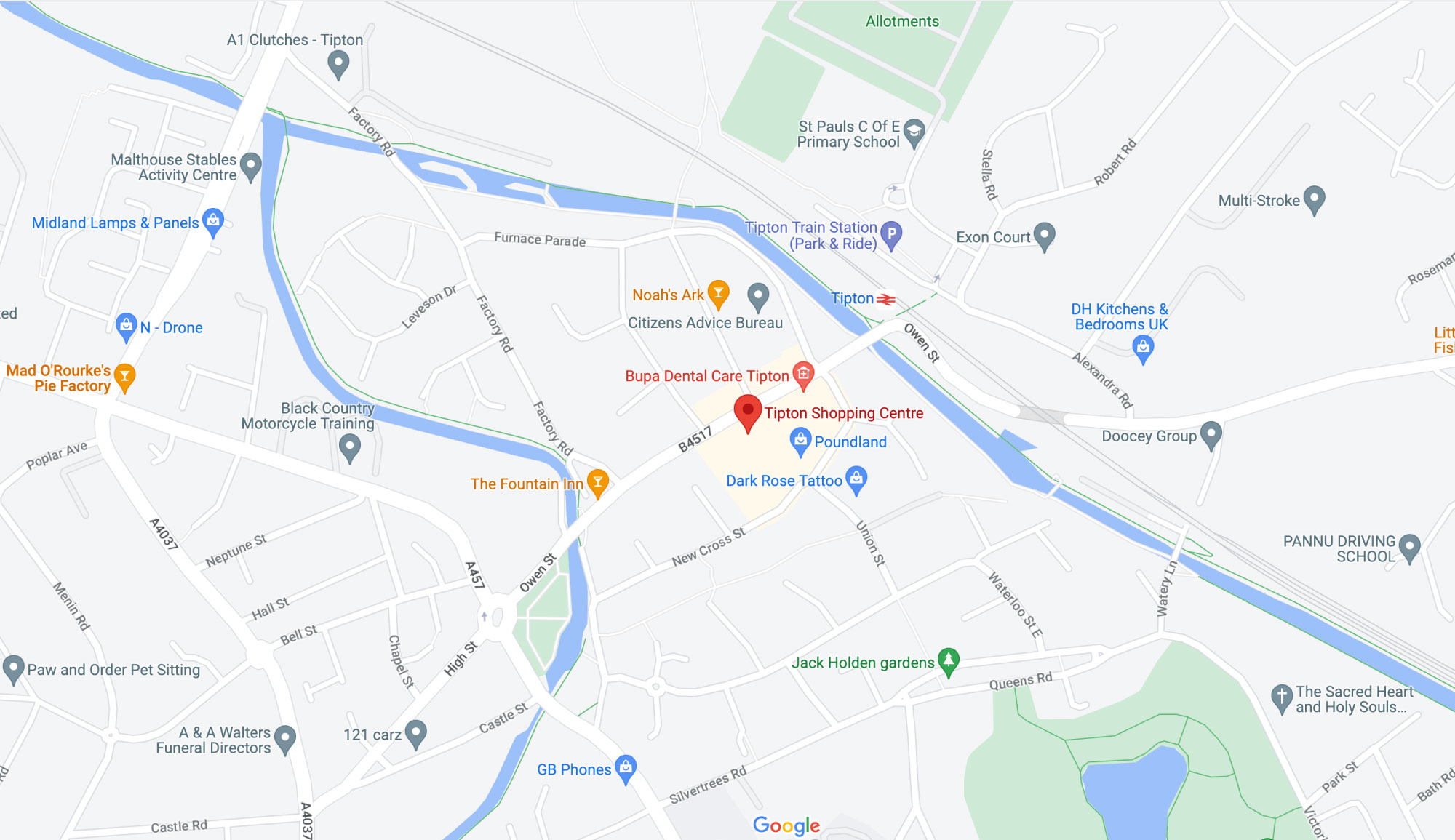 Tipton Centre | How To Find Us